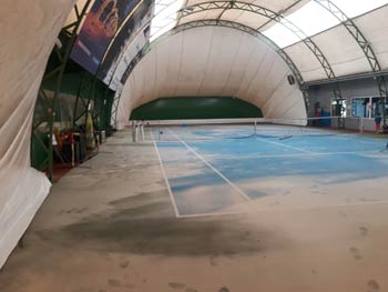 renowacja po zalaniu Tenis Arena Gliwice
