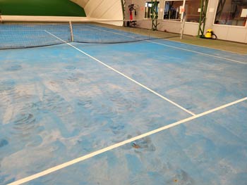 renowacja po zalaniu Tenis Arena Gliwice